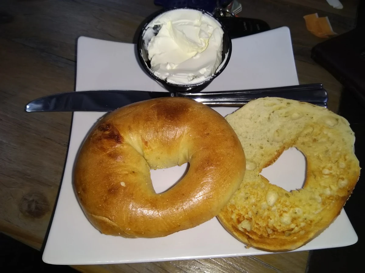 Cheddar Bagel with Cream Cheese