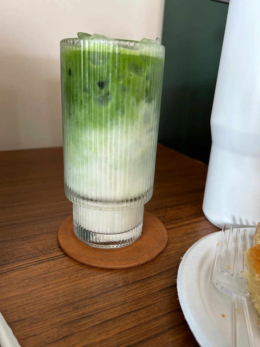 Iced Matcha Latte with Oat Milk