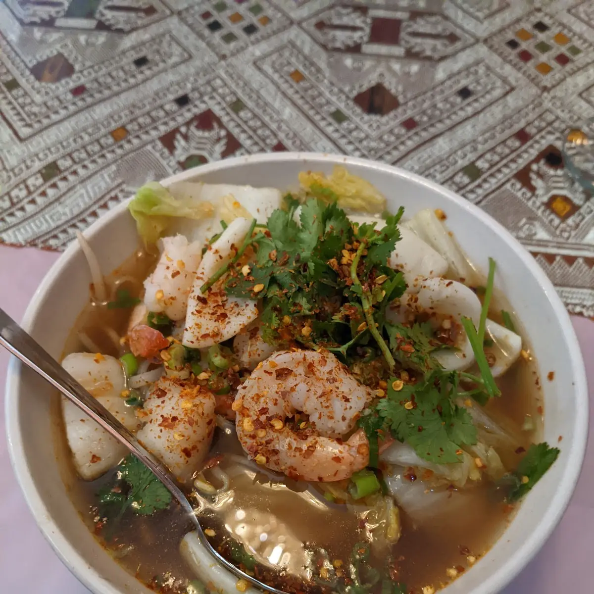 Mixed Seafood Noodle Soup