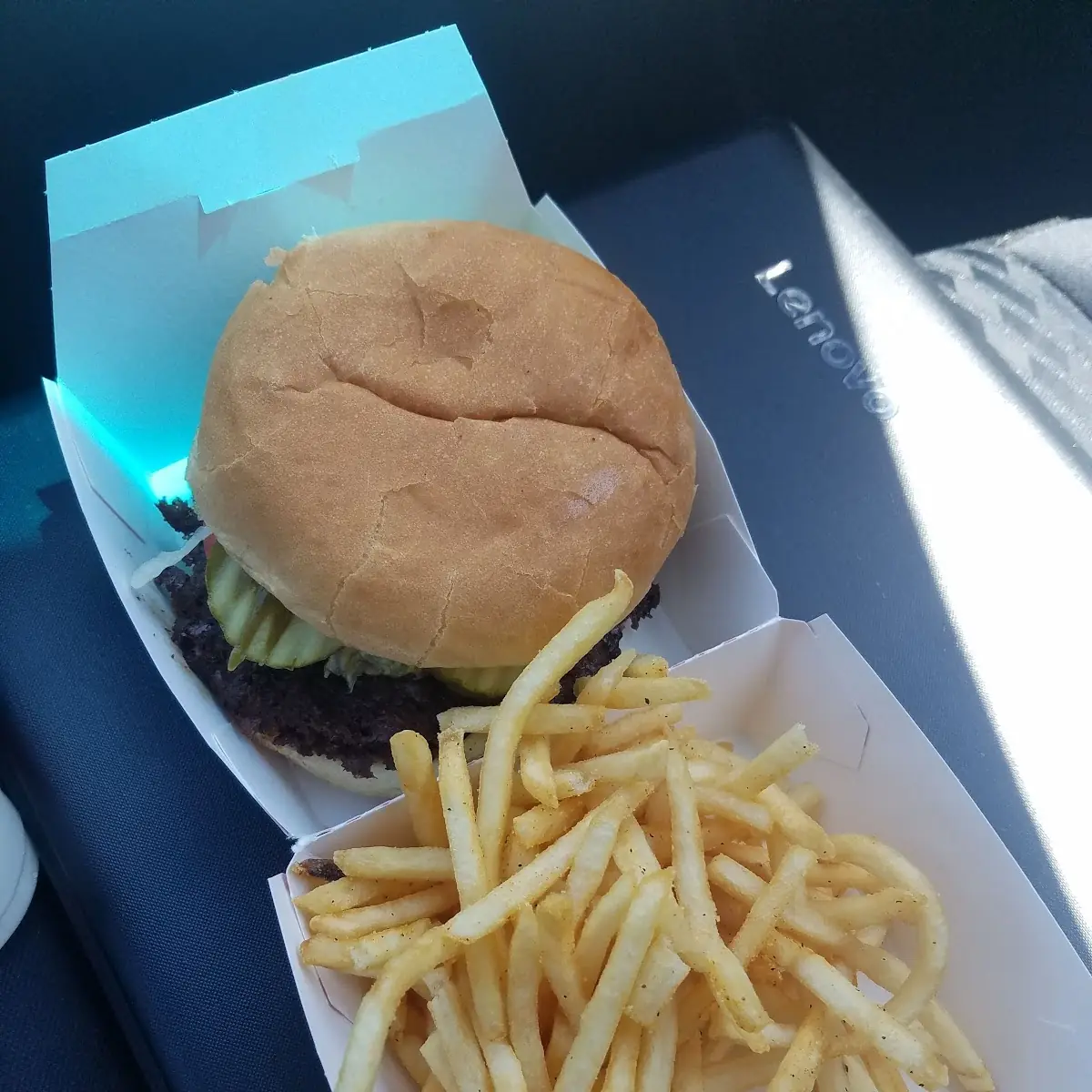 Freddy's Double Hamburger with Fries