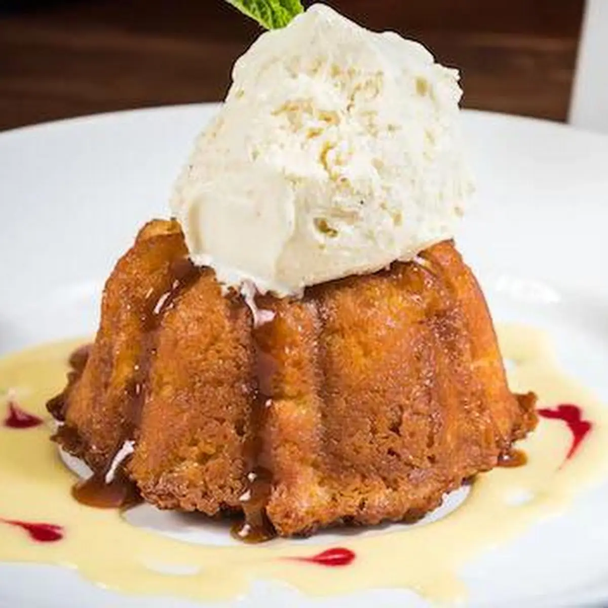 Warm White Chocolate Bread Pudding