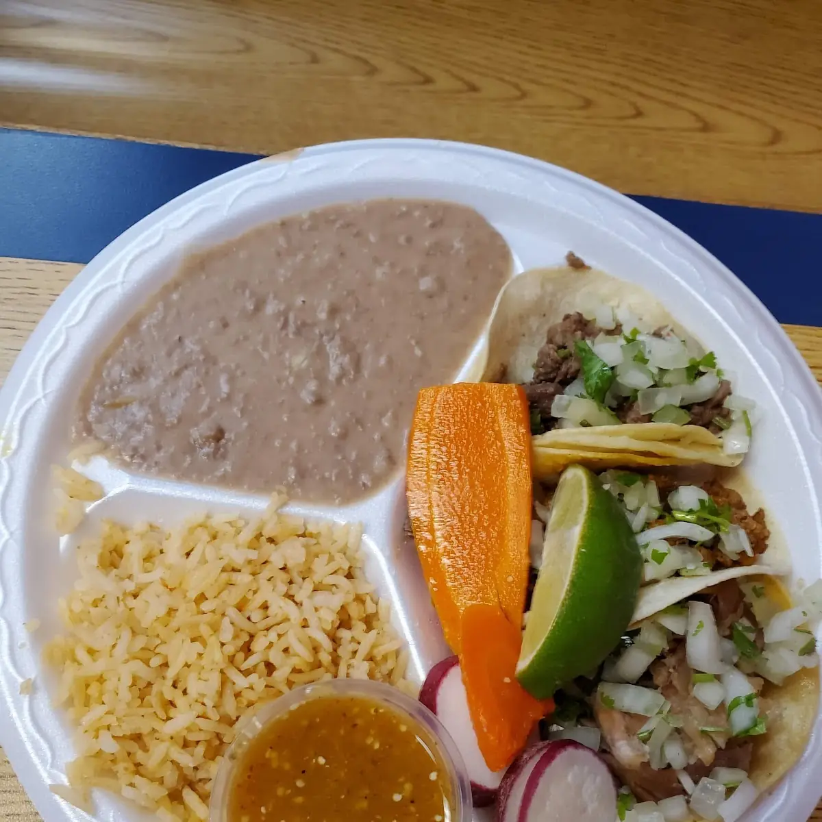 Tacos with Rice & Beans