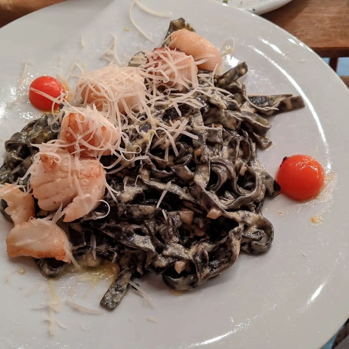 Scallop Squid Ink Pasta
