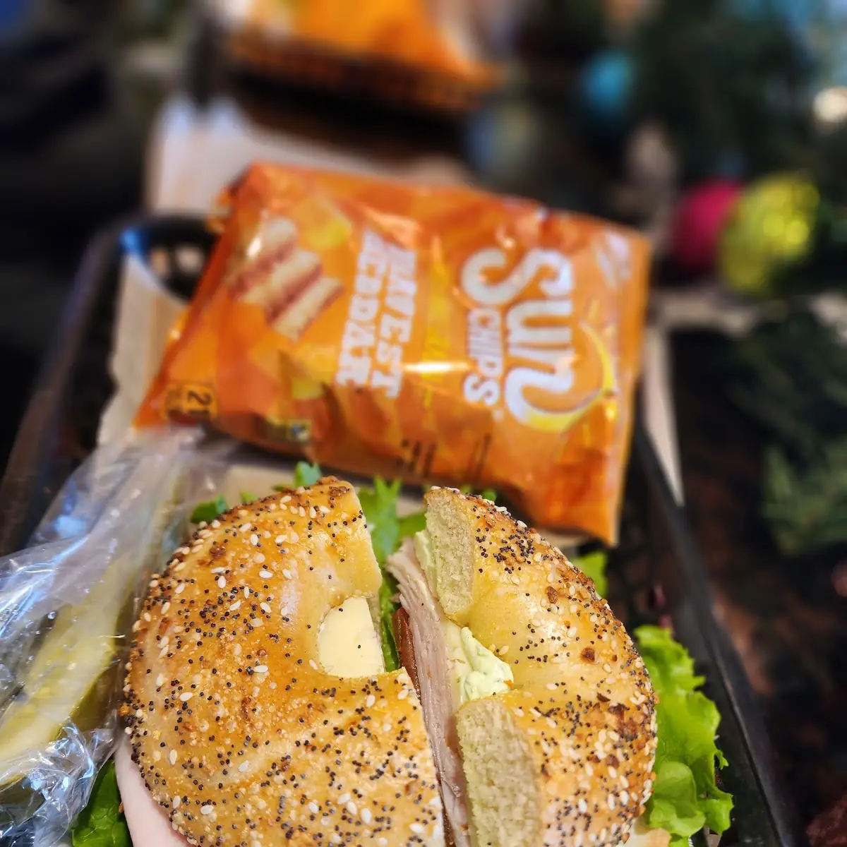 Turkey & Havarty on Everything Bagel