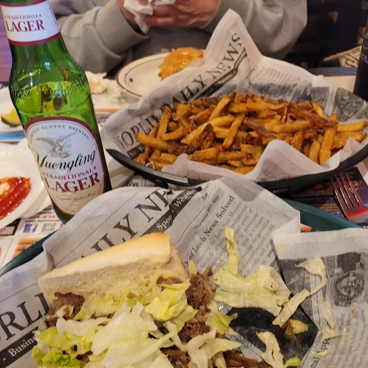 Cheese Steak Sub & Fries