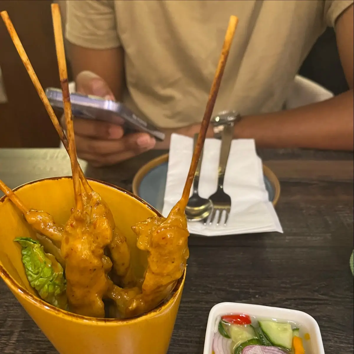 Fried Chicken Skewers with Sauce