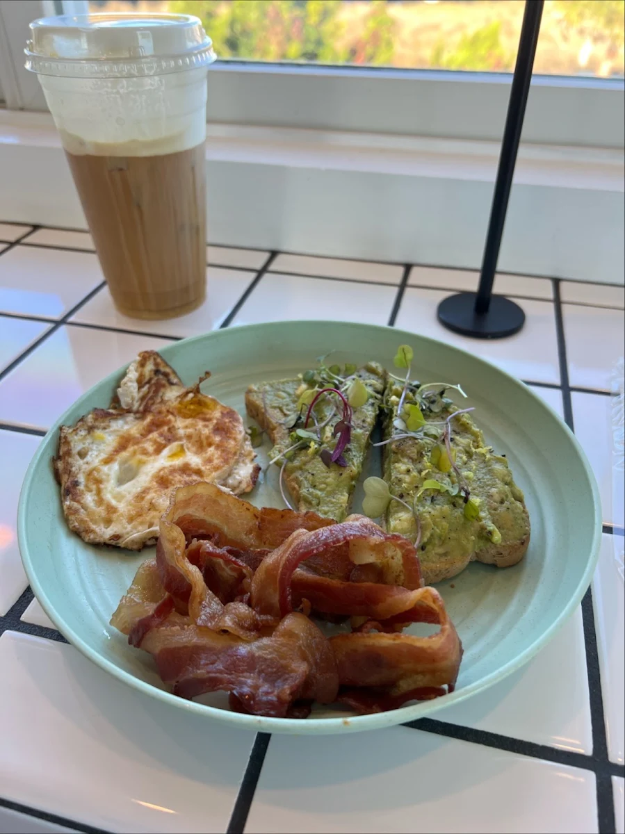 Avocado Toast Add Egg and Bacon