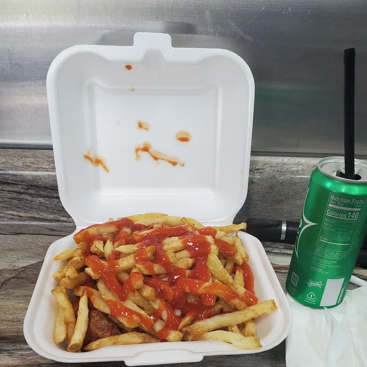 Baked Chicken with French Fries