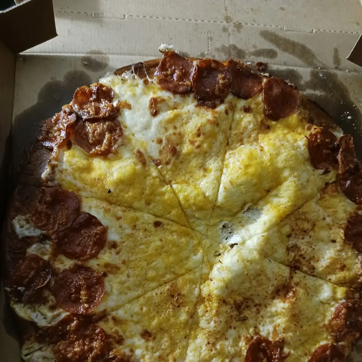 Pepperoni Pretzel Crust with Pizza Sauce