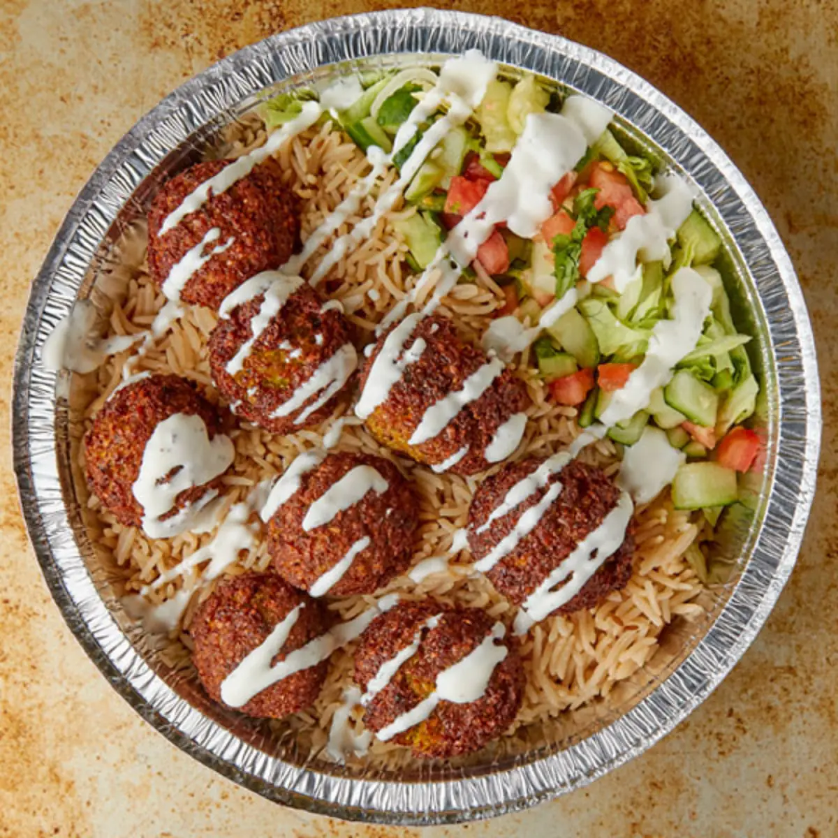 Falafel over Rice Platter