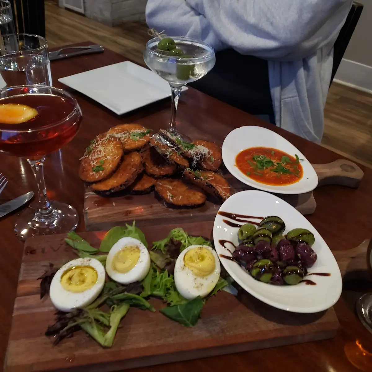 Eggplant Chips Deviled Eggs