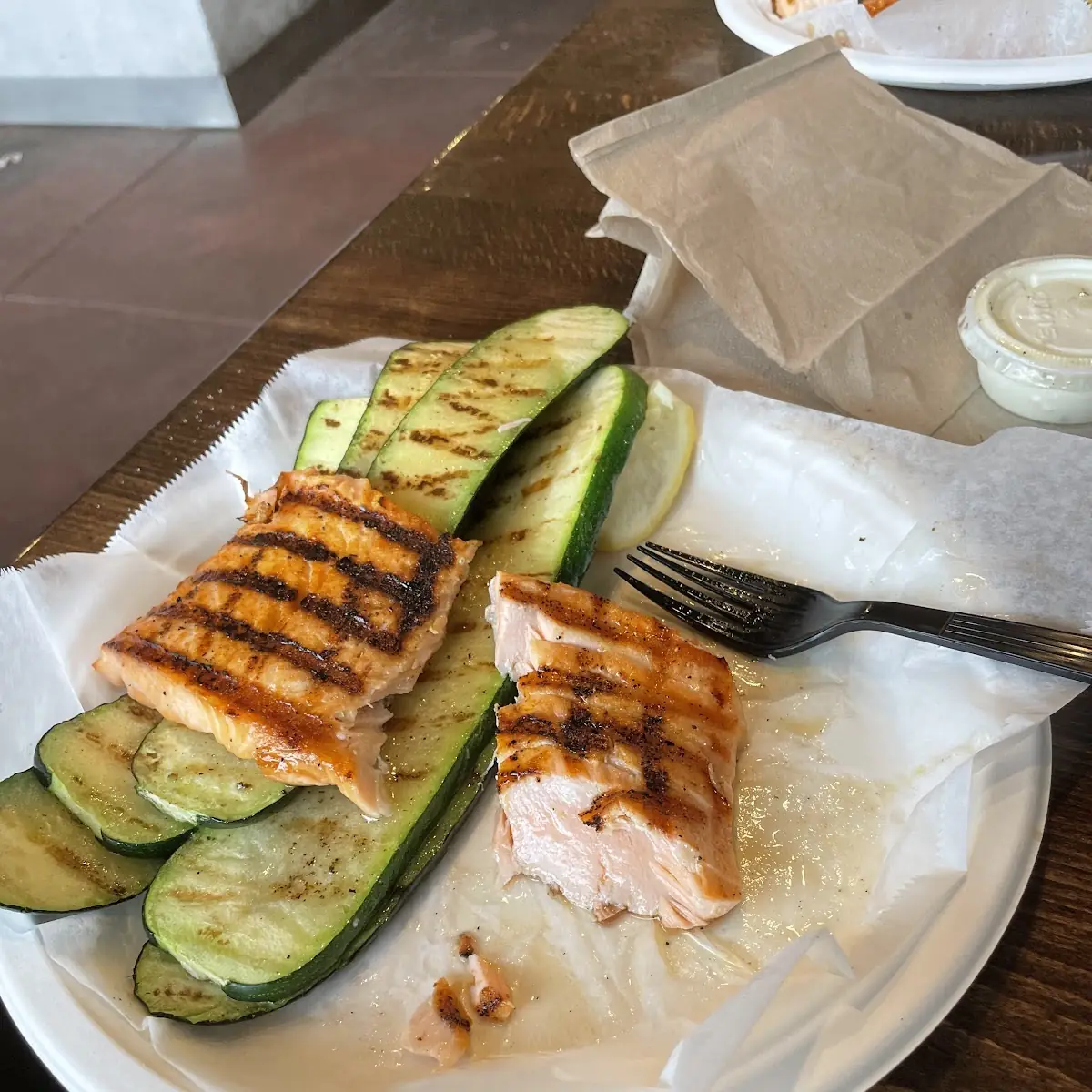Salmon Fillet and Zucchini