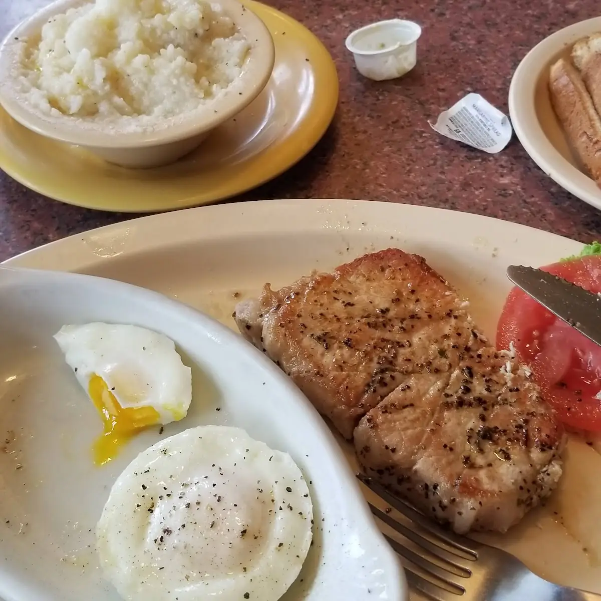 Pork Chops and Eggs