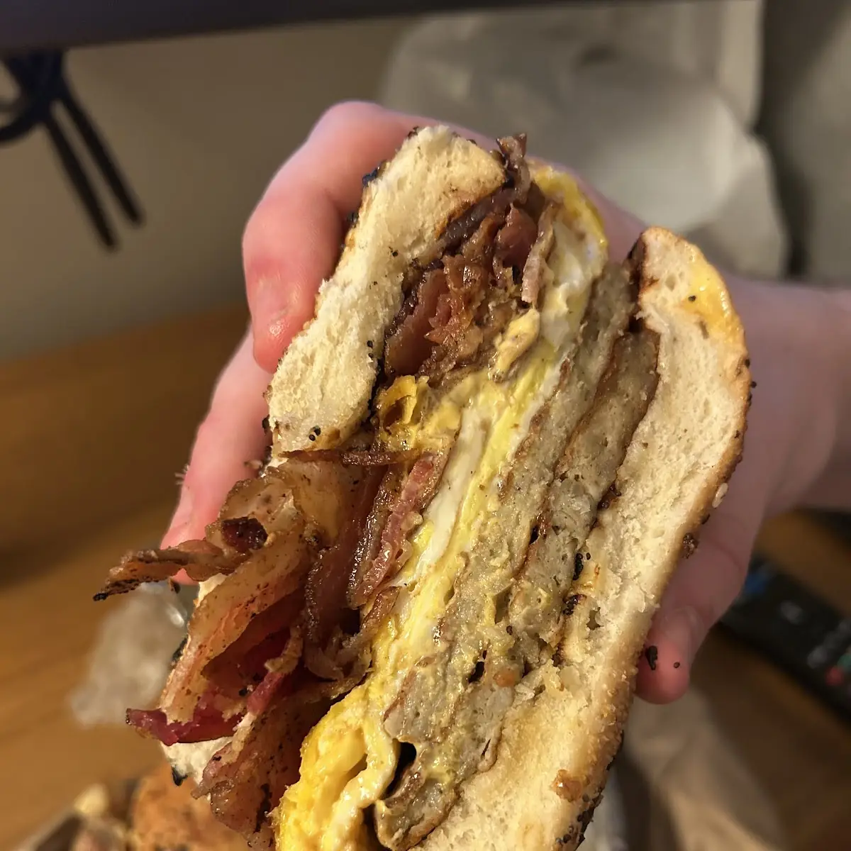 Bacon Egg and Cheese on a Bagel