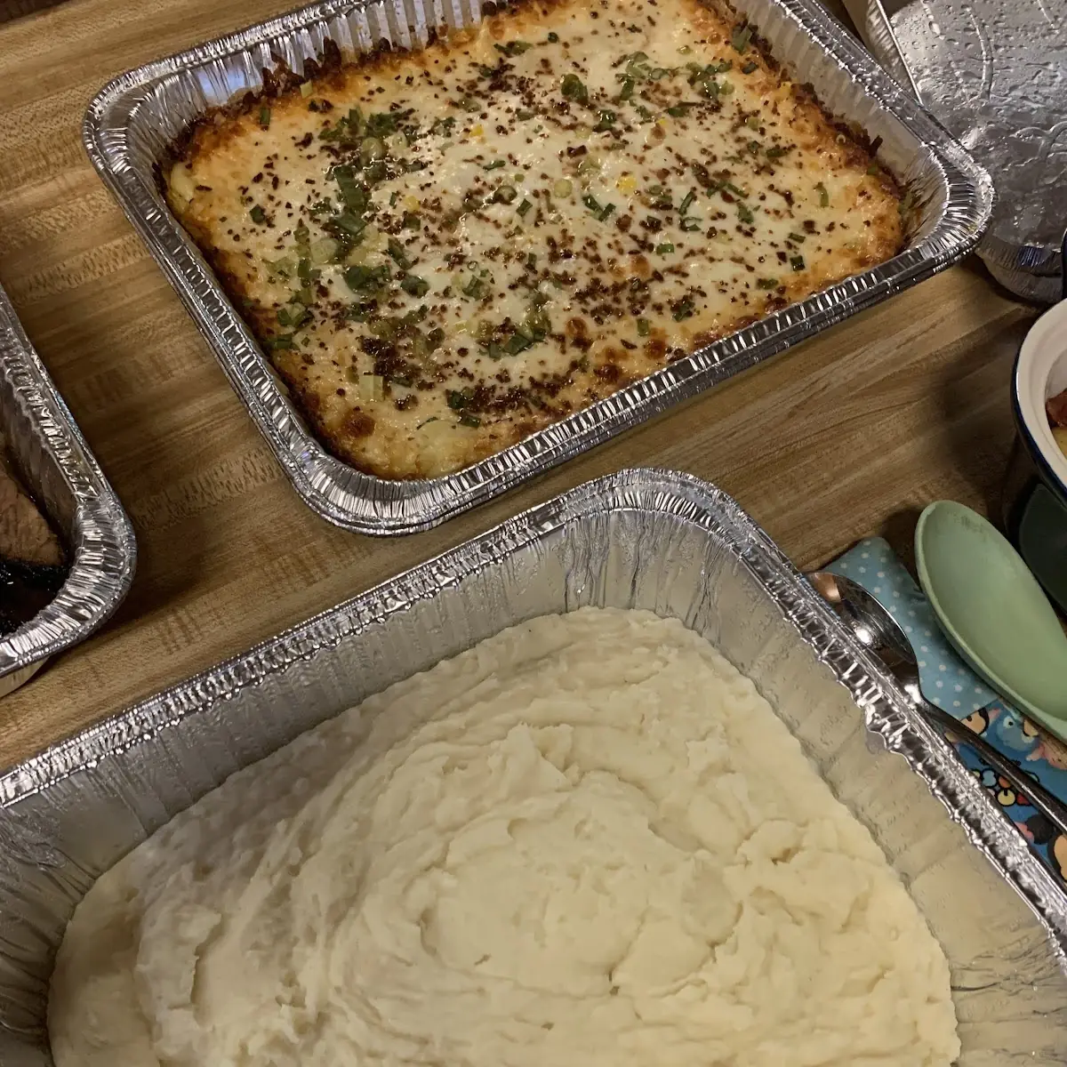 Mac N Cheese and Mashed Potatoes