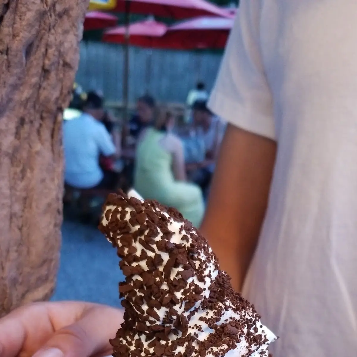 Vanilla Ice Cream with Chocolate Crunch