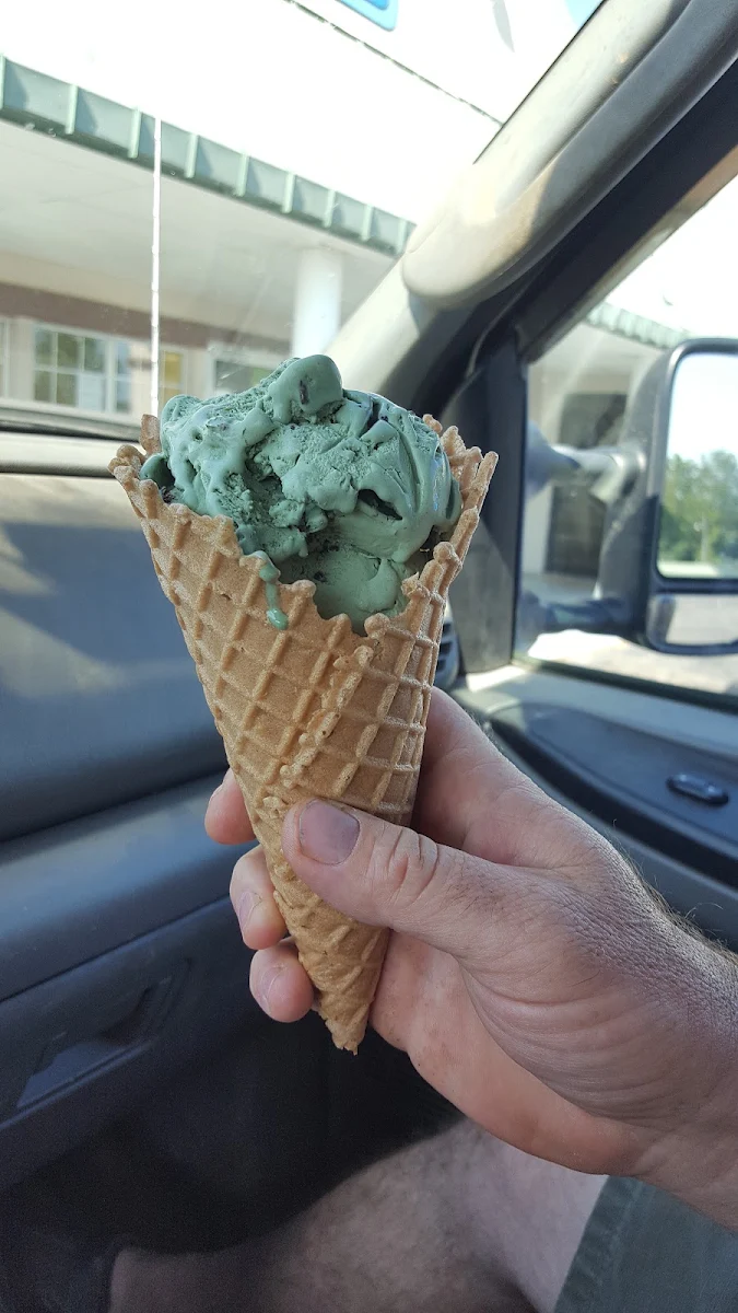 Mint Oreo Waffle Cone