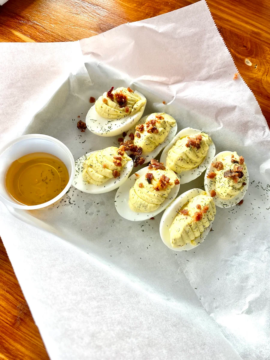 Honey Bacon Deviled Eggs