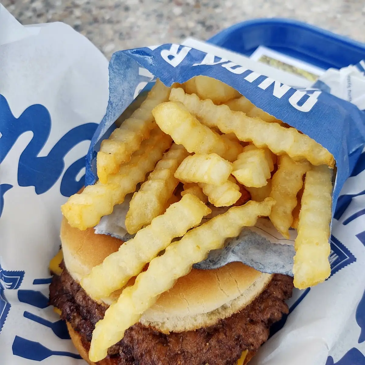 Double Cheeseburger and Fries