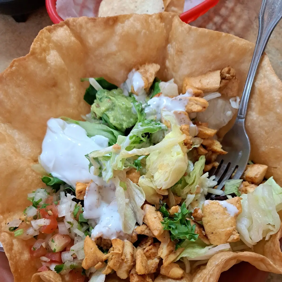 Chicken Tostada Salad