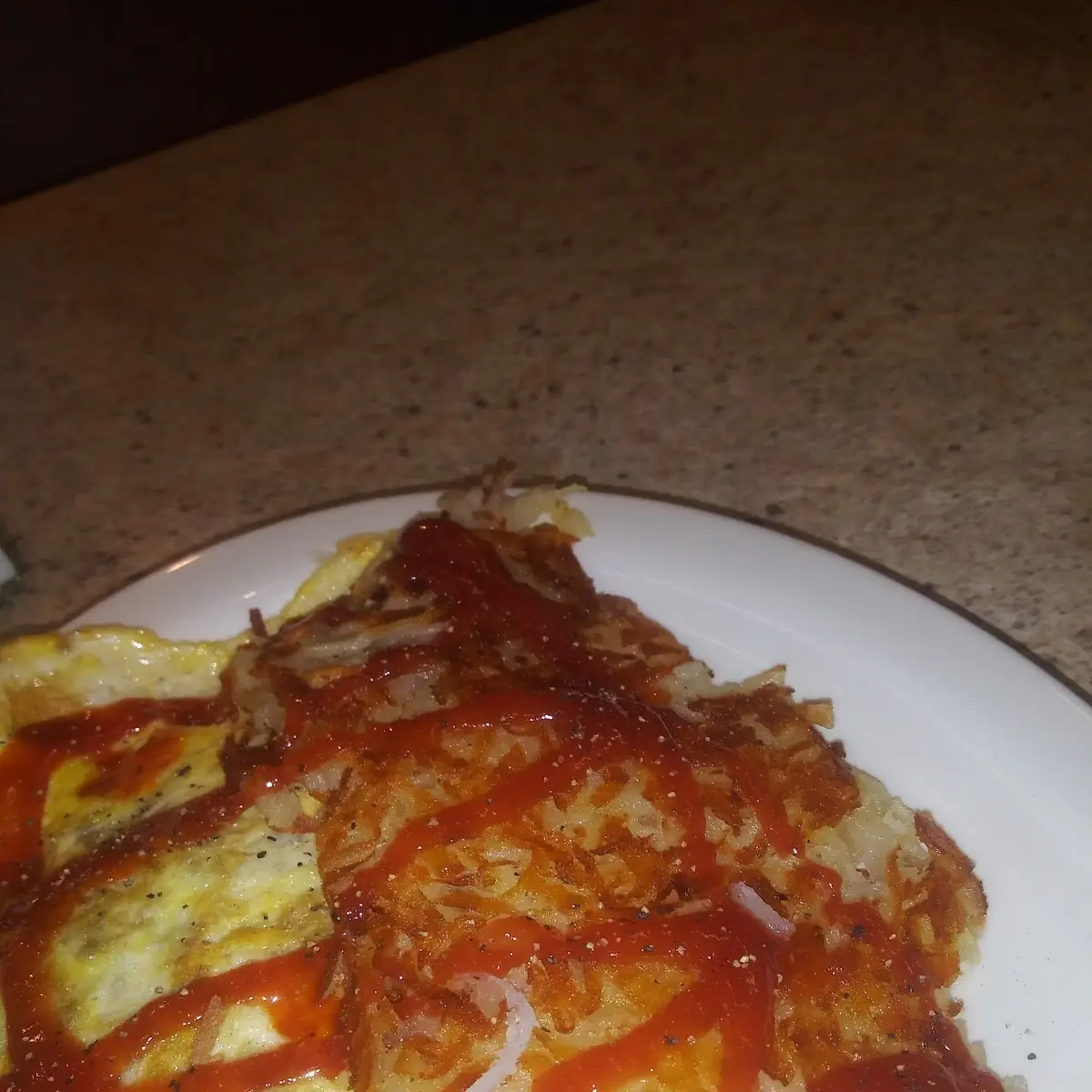 Ham and Cheese Omelet with Hash Brown