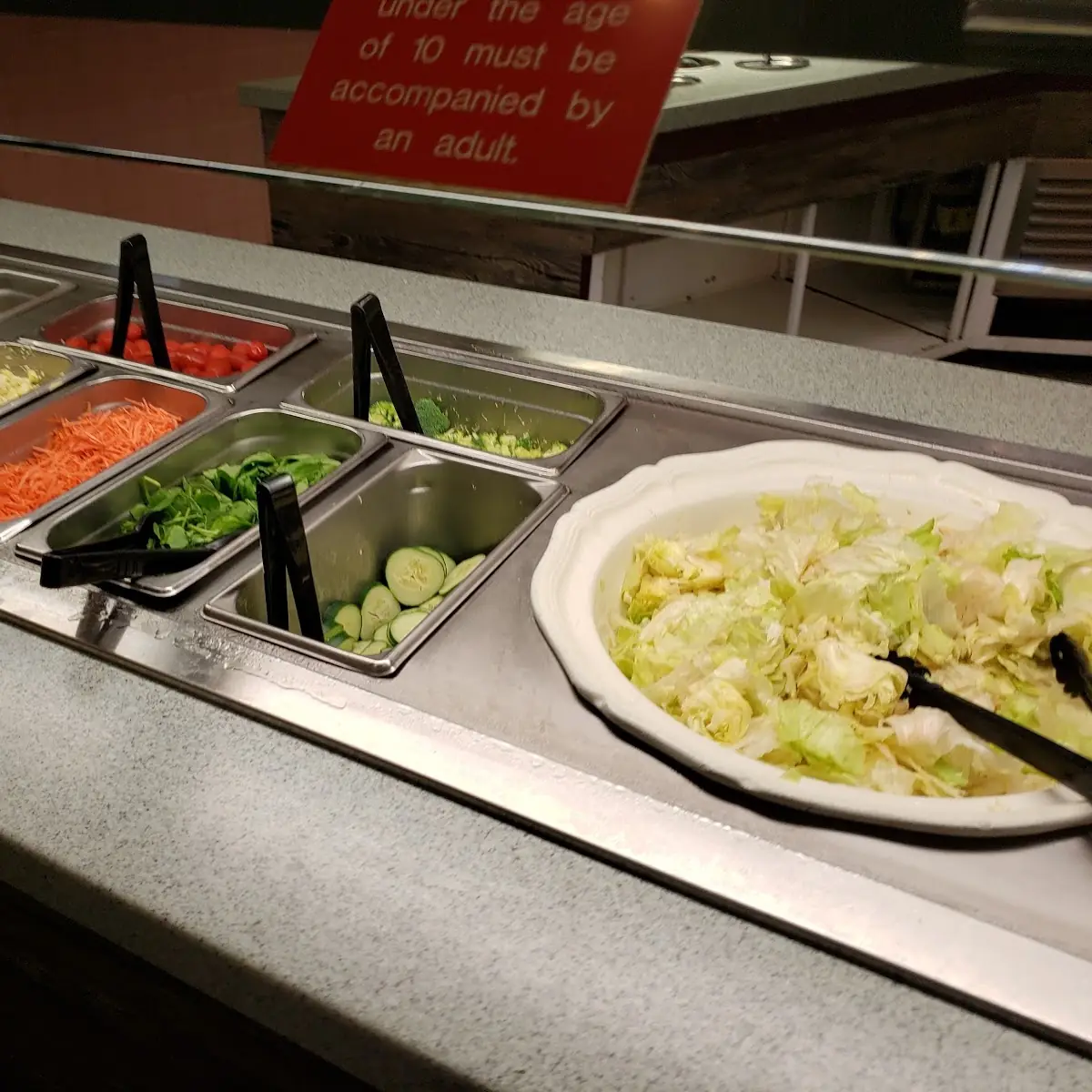 Salad Bar with Brown Lettuce