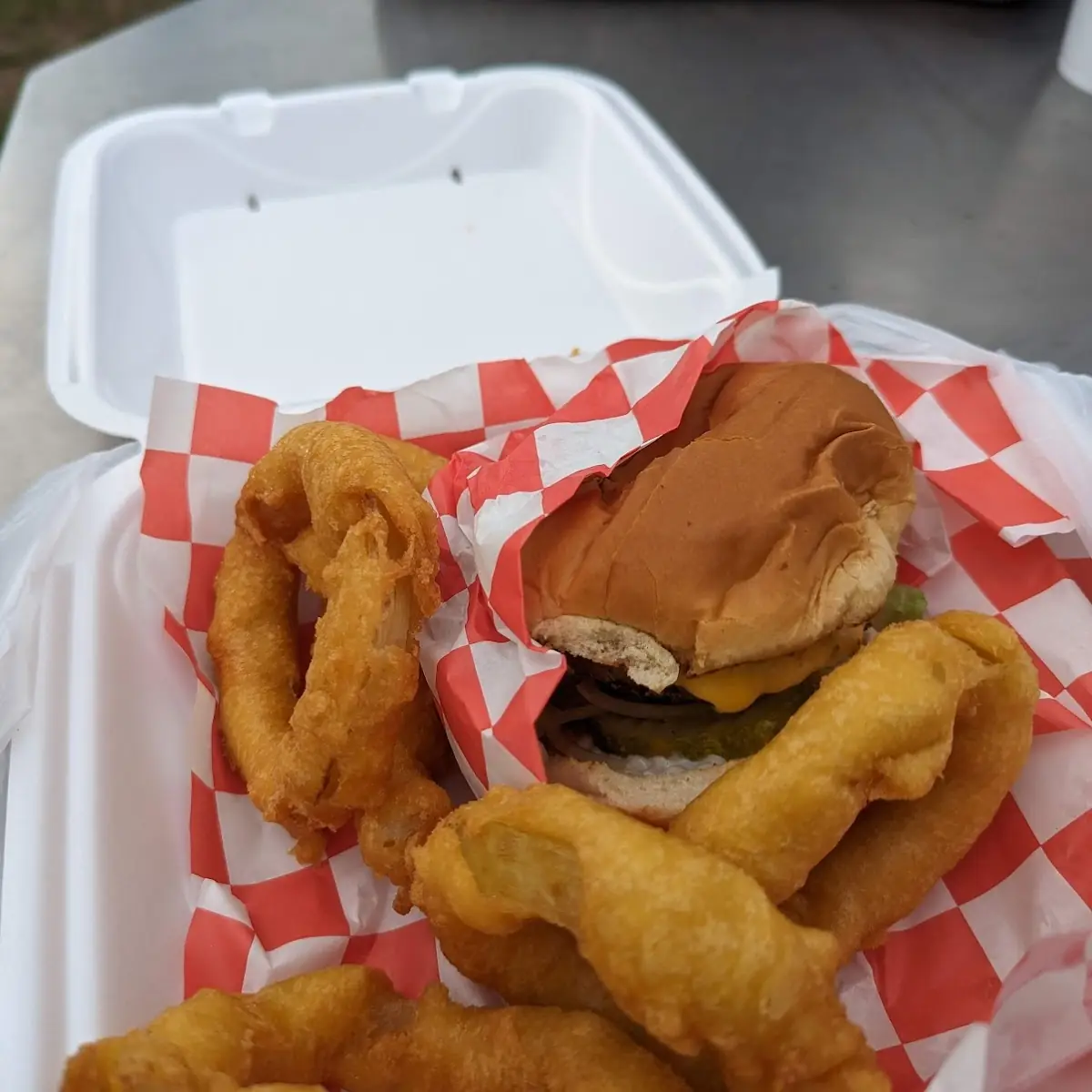 Double Cheeseburger Onion Rings