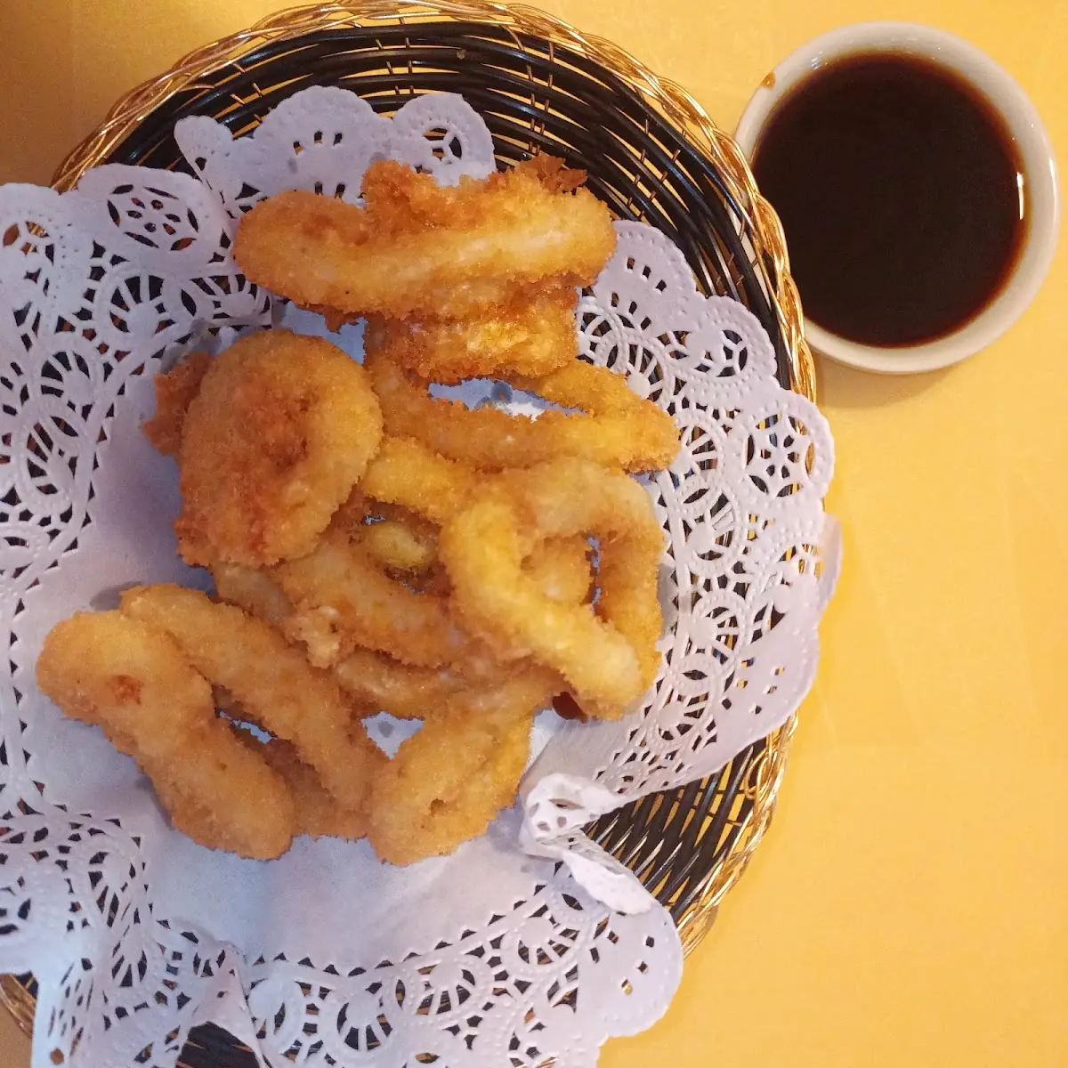 Fried Calamari with Eel Sauce