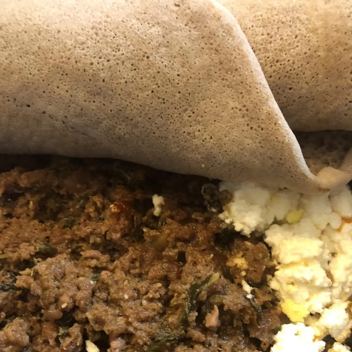 Special Kitfo with Injera