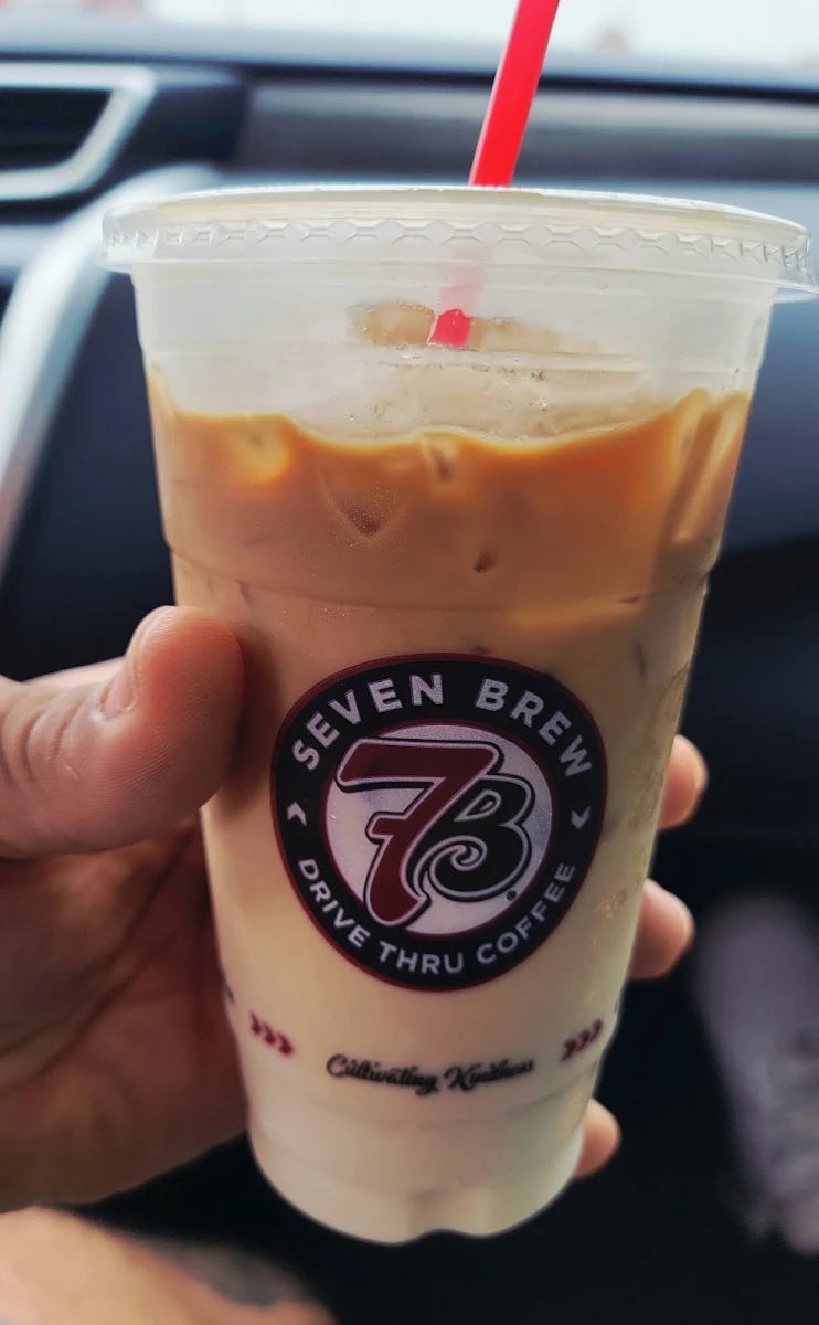 Salted Caramel Funnel Cake Ice Coffee
