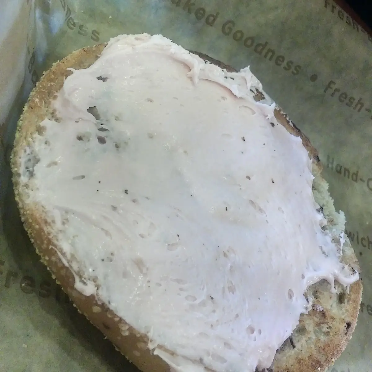 Blueberry Bagel with Strawberry Shmear
