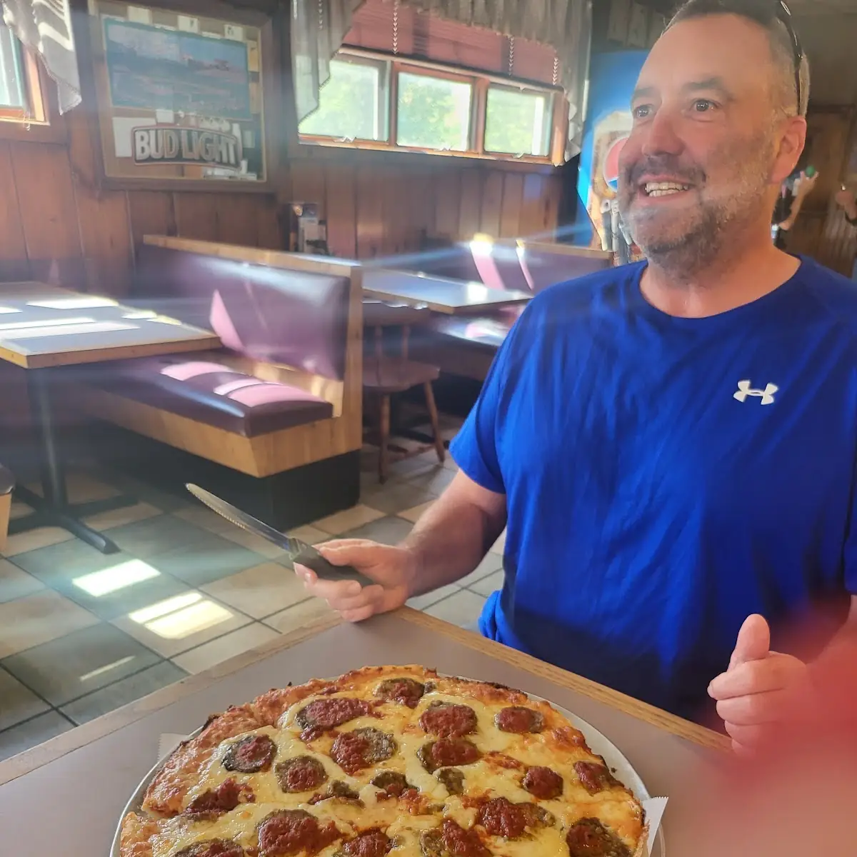 Extra Cheese and Meatball Pizza