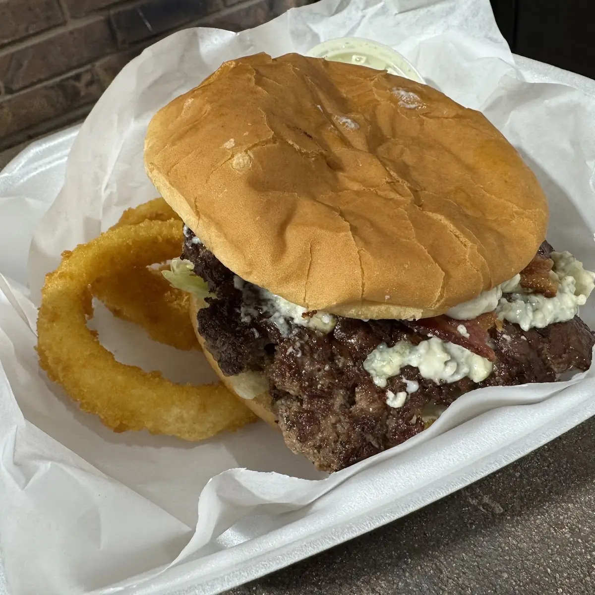 Oklahoma Onion Burger with Side