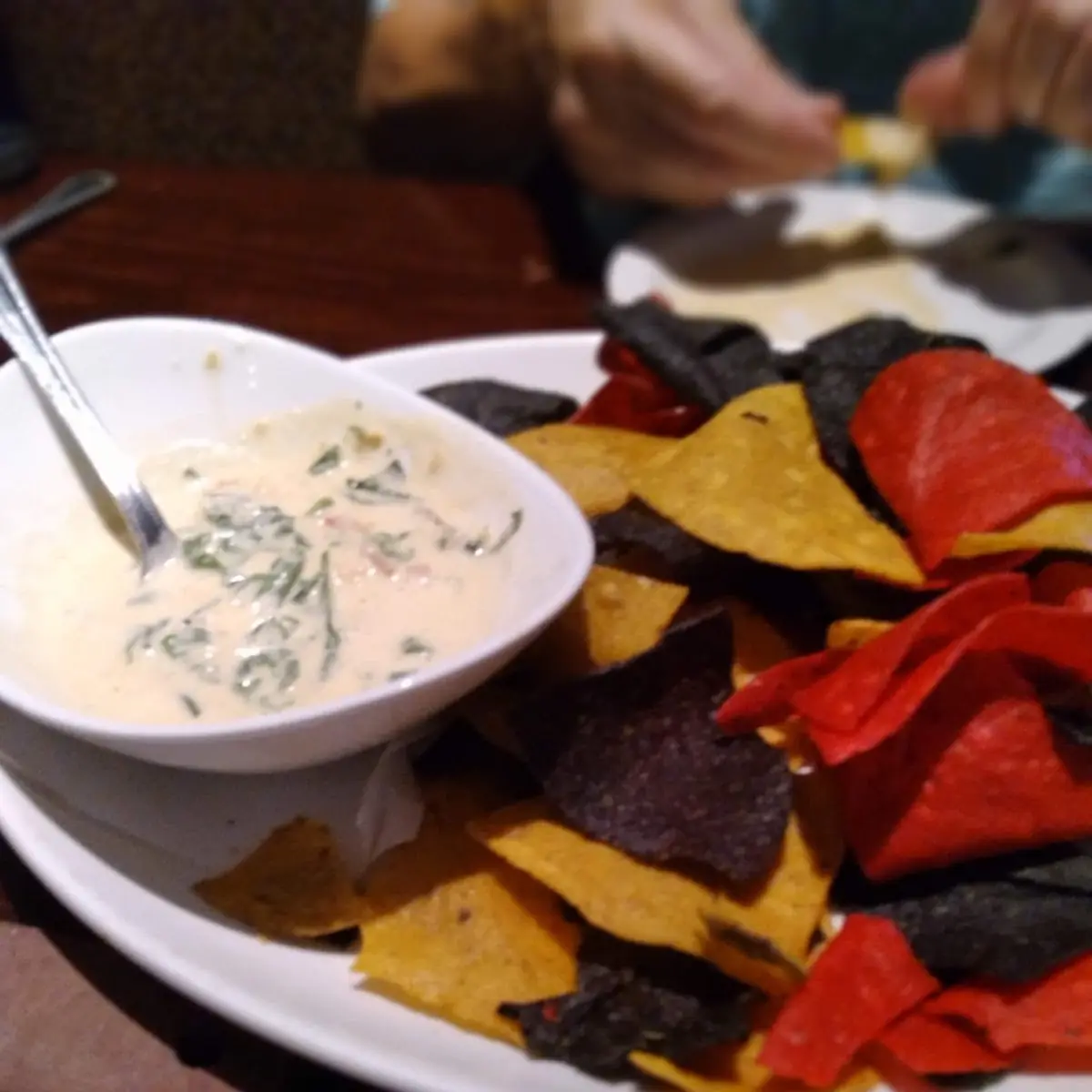Lobster Spinach Queso Dip with Tortilla Chips