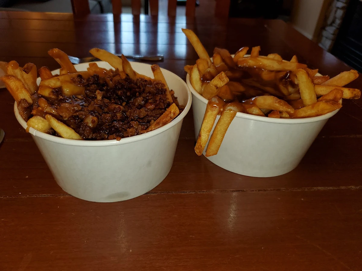 Classic Poutine and Bacon Poutine