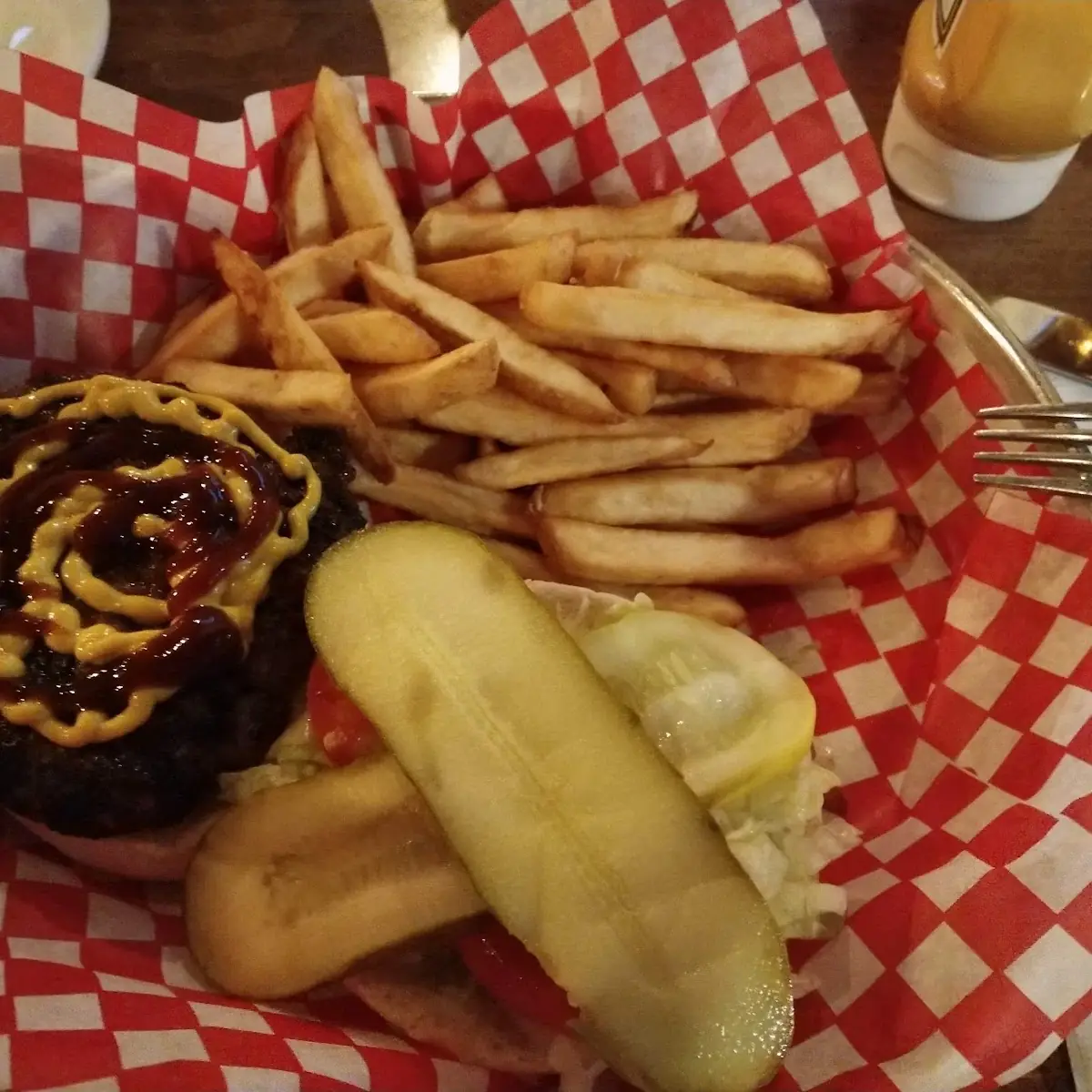 Burger and Fries, Chuck’s Roadhouse Bar and Grill