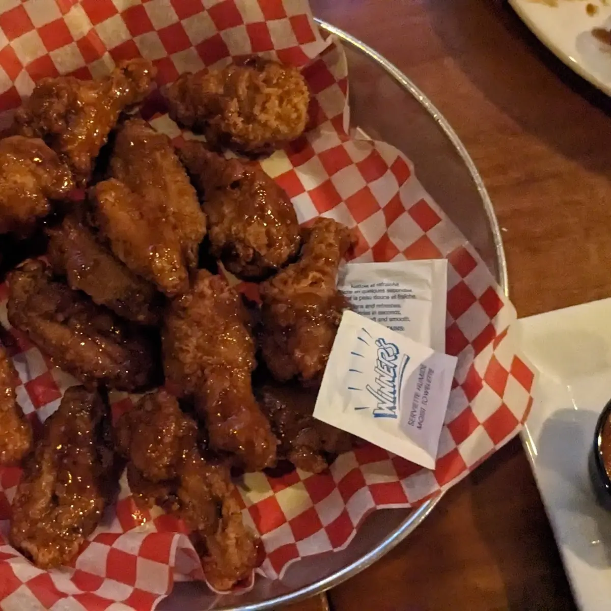 Honey Garlic Wing Basket, Chuck’s Roadhouse Bar and Grill