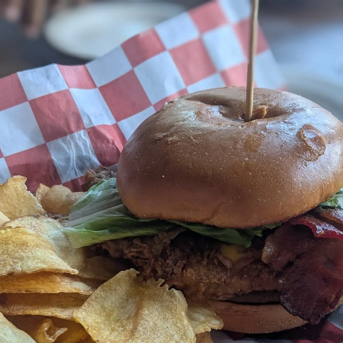 Fried Chicken Sandwich and Kettle Chips