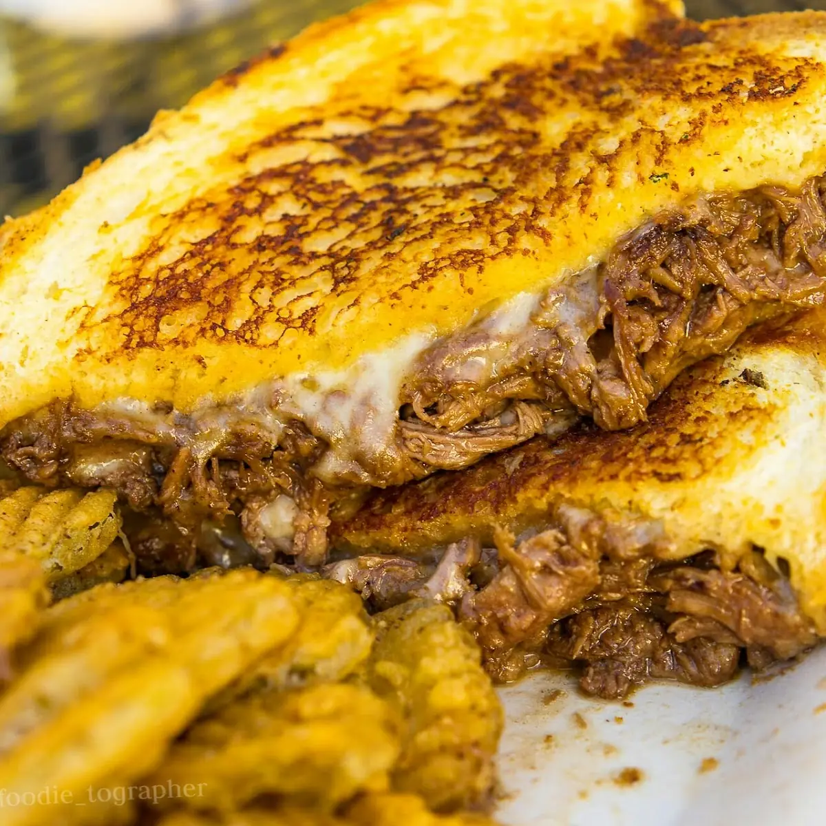 Braised Beef Grilled Cheese
