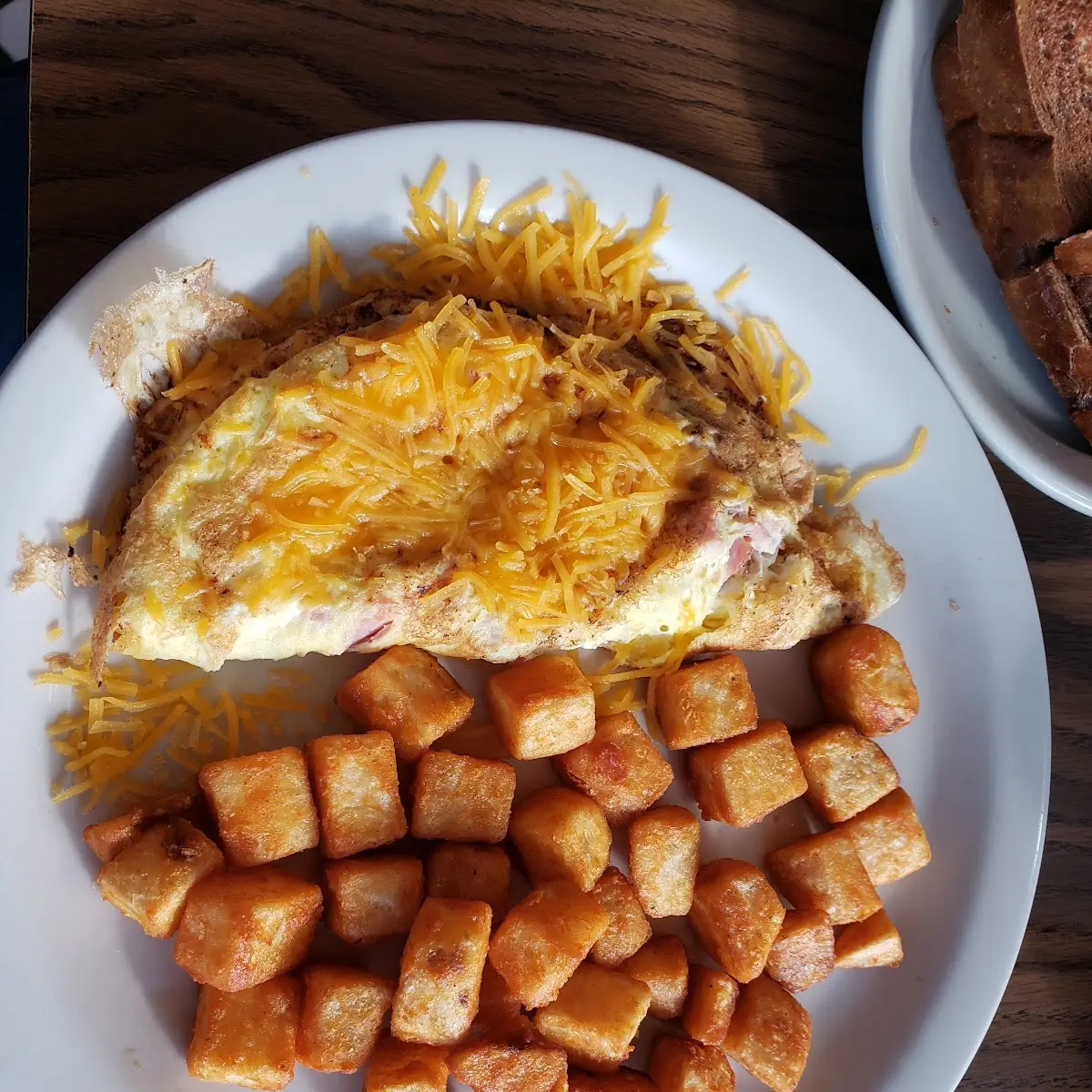 Eggs Hash Browns and Toast