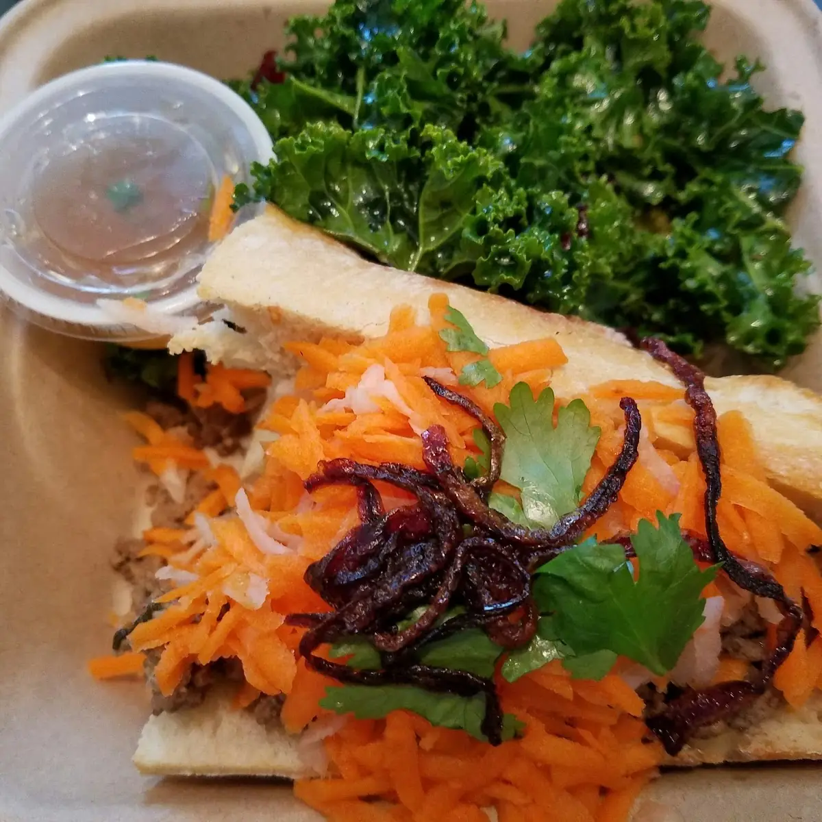 Banh MI Special with Kale Salad