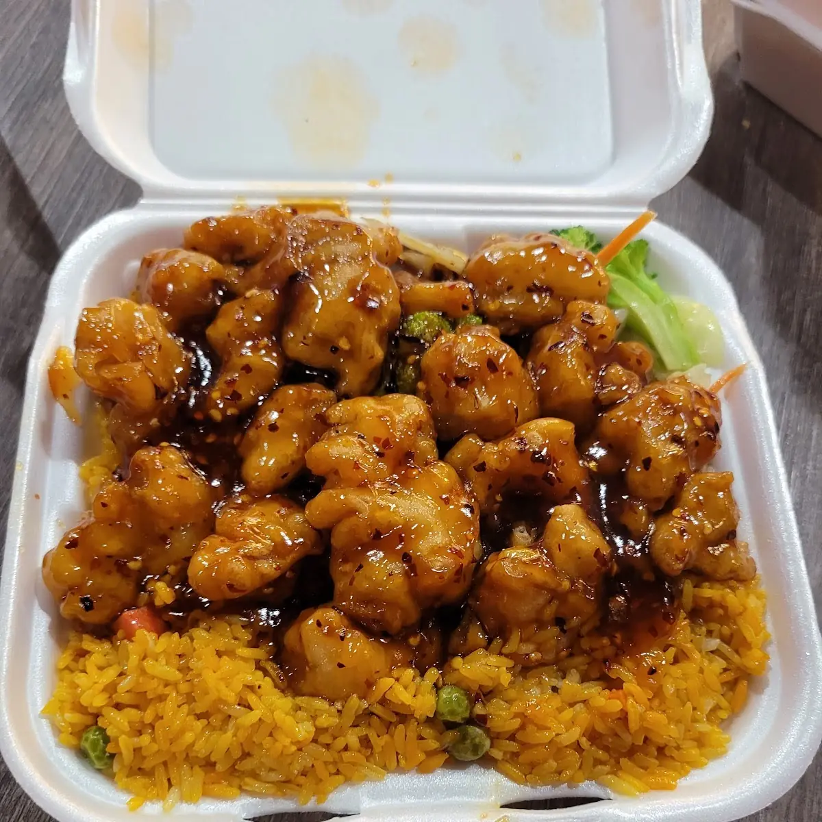 Glazed Chicken with Yellow Rice