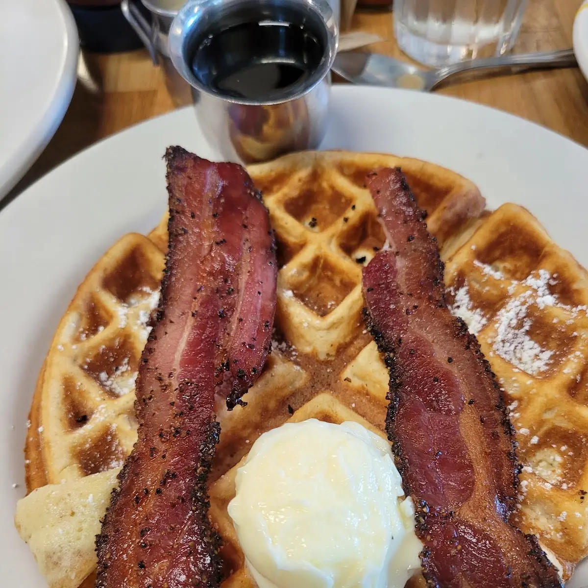 Belgian Waffle with Bacon