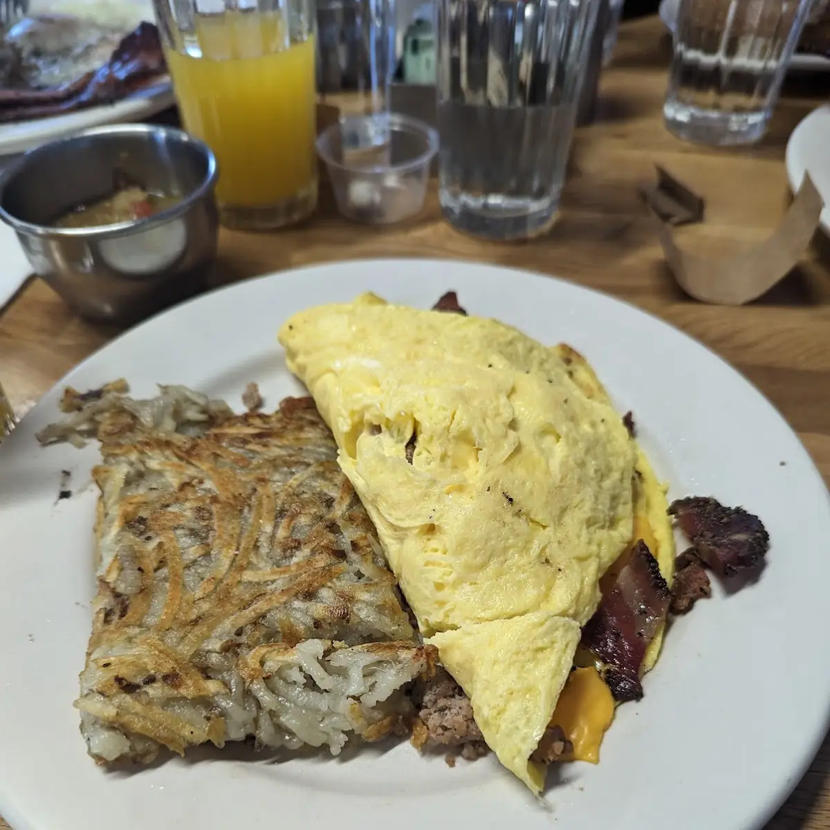 Sausage Bacon and Cheese Omelette