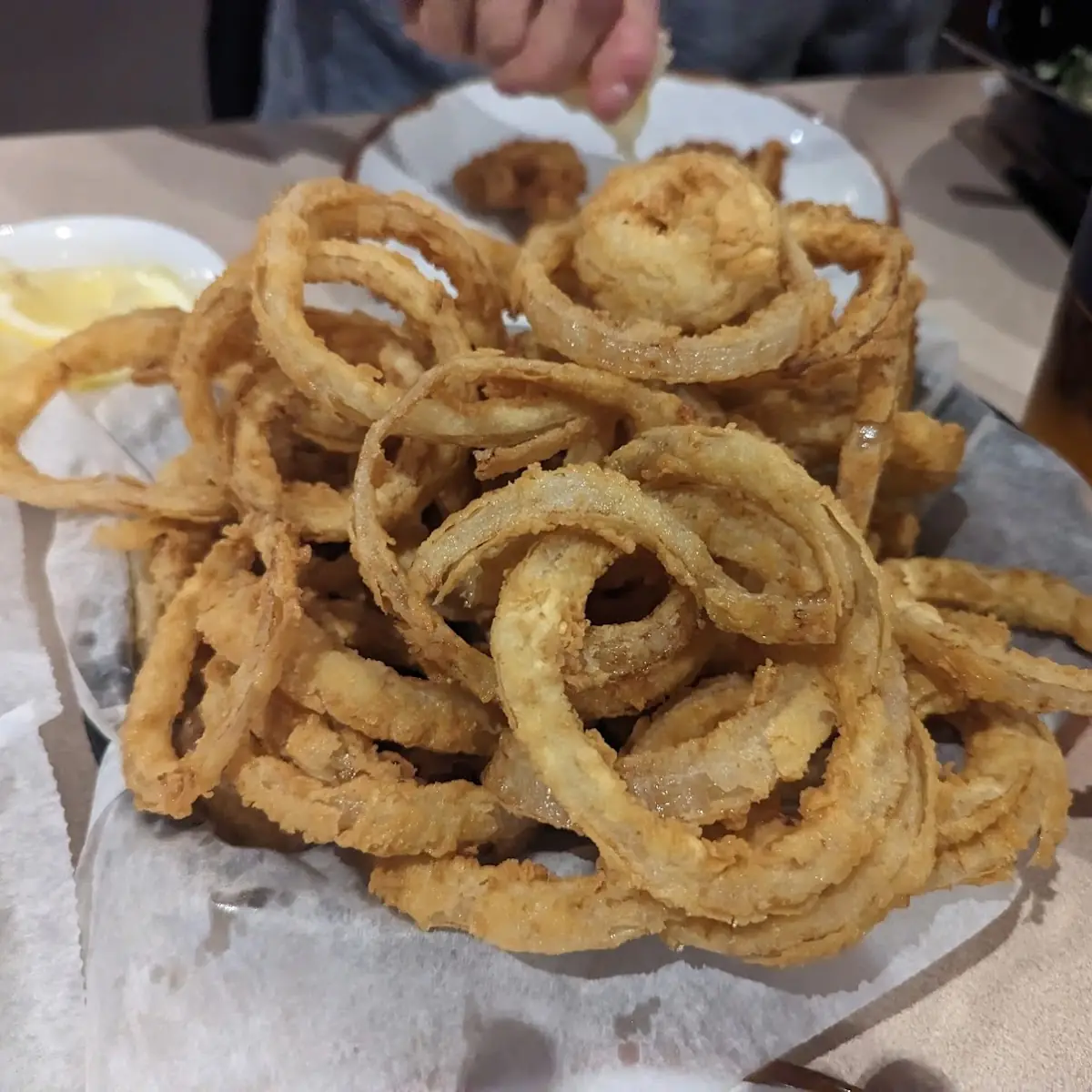 Fried Clams and Onion Rings