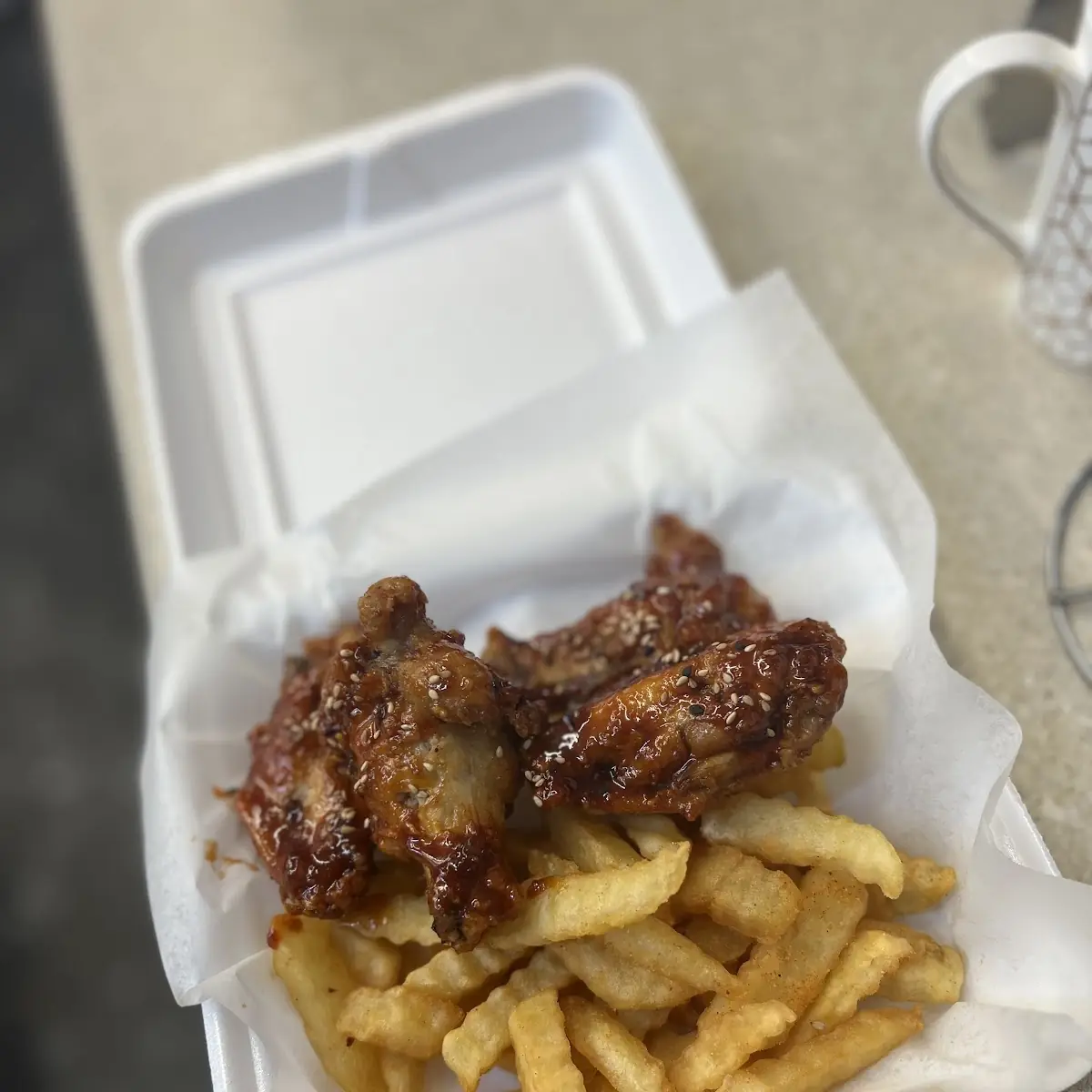 Korean Wings and Fries