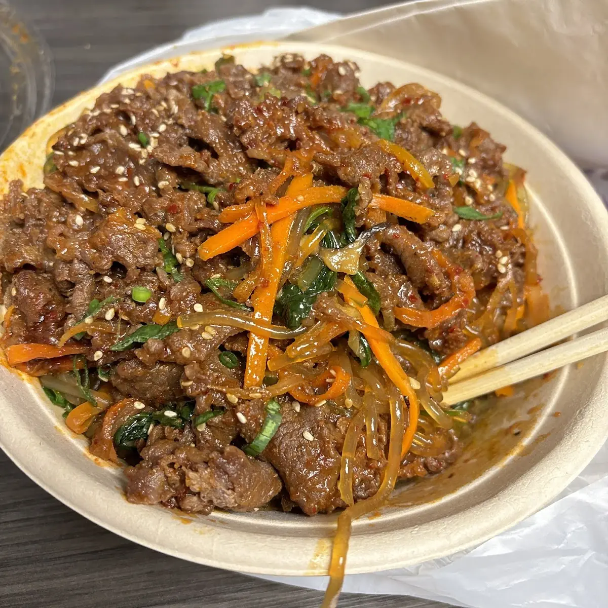 Japchae Add Beef Bulgogi