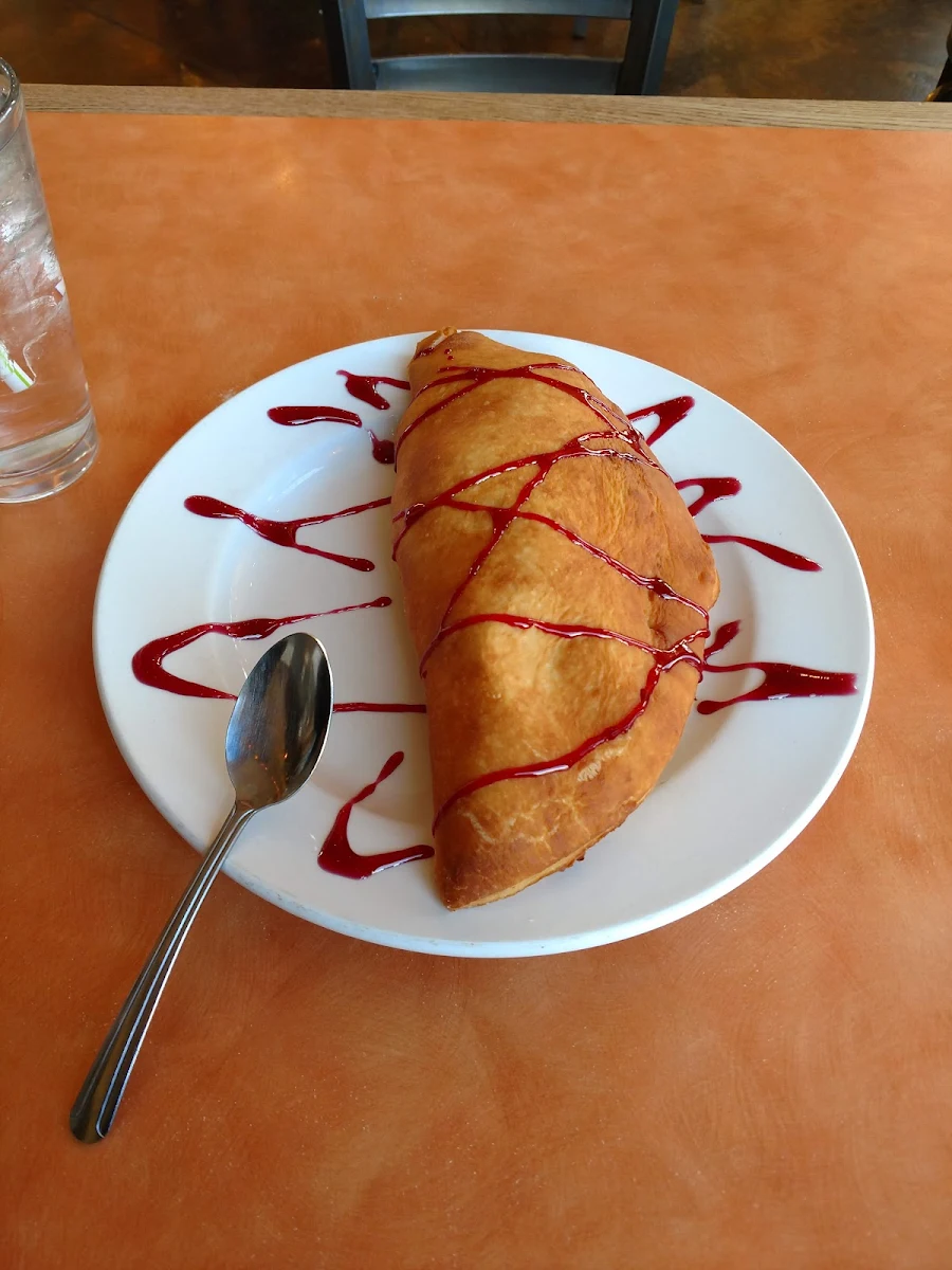 Fried Cheesecake with Raspberry Sauce