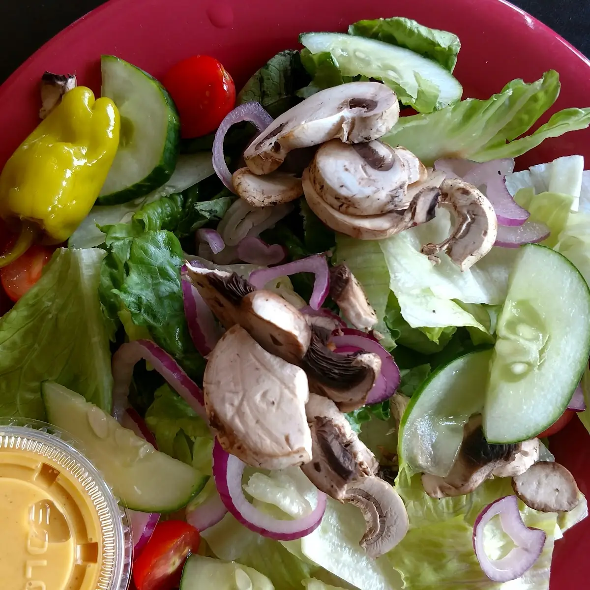 1 Slice with 1 Regular Topping & Small Garden Salad