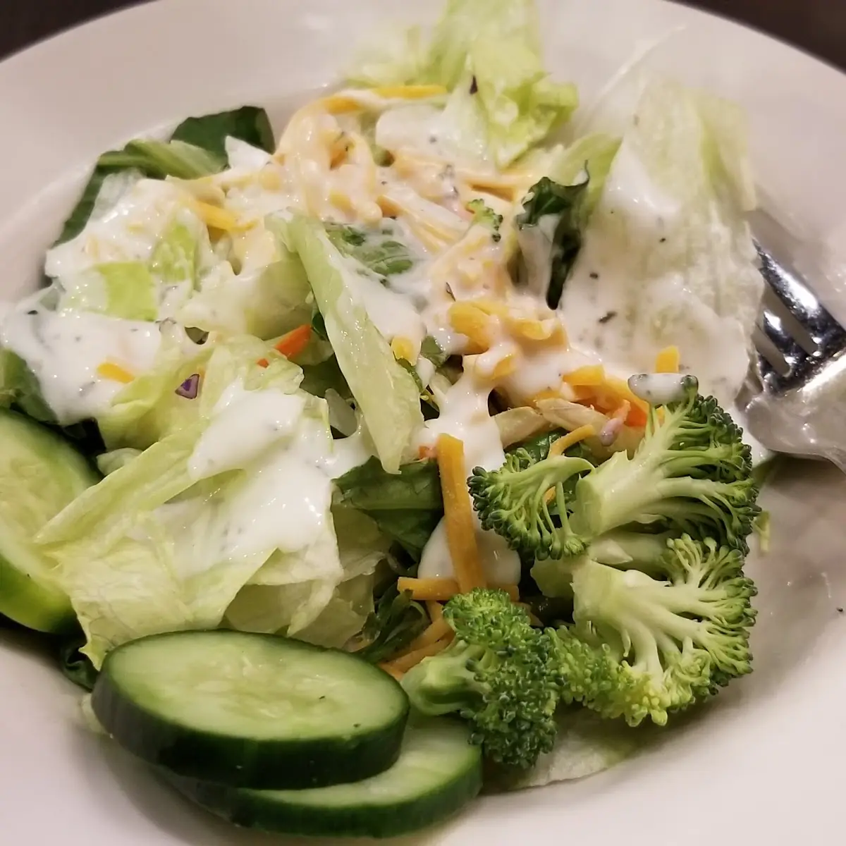 Salad Bar Salad with Ranch Dressing